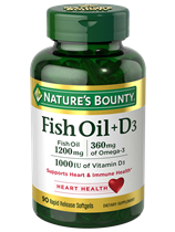 Fish Oil 1200 mg + Vitamin D3