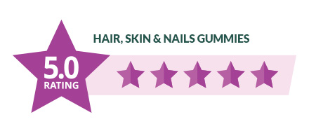 Hair Skin and Nail Gummies 5 Star Rating
