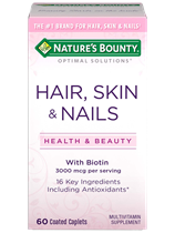 Hair, Skin & Nails - 3000 mcg of Biotin (60)